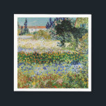 Vincent van Gogh - Flowering Garden Napkin<br><div class="desc">Flowering Garden - Vincent van Gogh,  Oil on Canvas,  1888,  Arles</div>