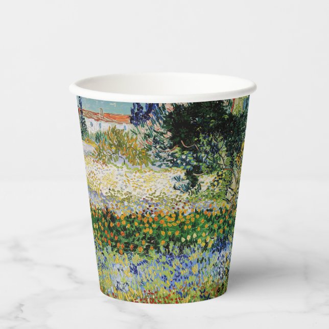 Vincent van Gogh - Flowering Garden Paper Cups (Front)