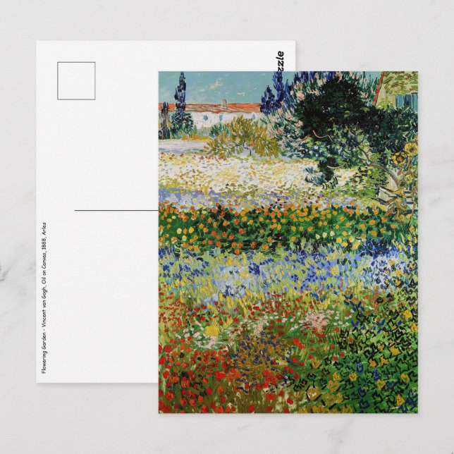 Vincent van Gogh - Flowering Garden Postcard (Front/Back)