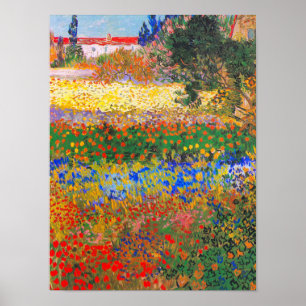 Vincent Van Gogh Flowering Garden Poster