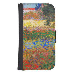 Vincent Van Gogh Flowering Garden Samsung S4 Wallet Case
