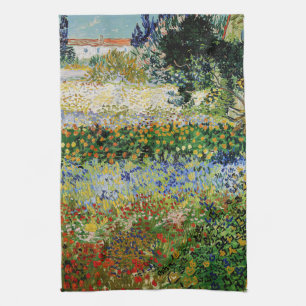 Vincent van Gogh - Flowering Garden Tea Towel