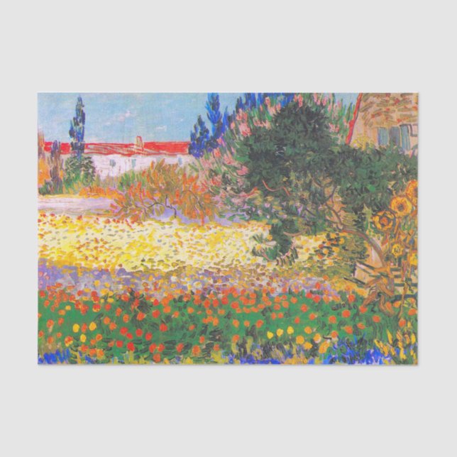 Vincent Van Gogh Flowering Garden Tissue Paper (Front)