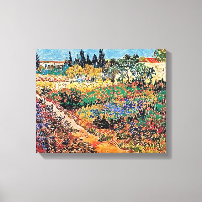 Vincent Van Gogh - Flowering Garden With Path Canvas Print (Front)