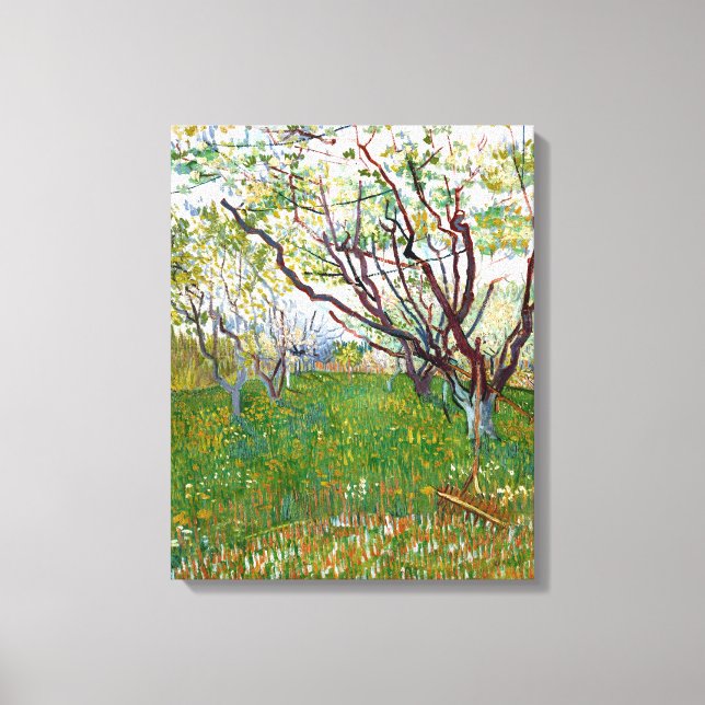 Vincent van Gogh Flowering Orchard Canvas Print (Front)