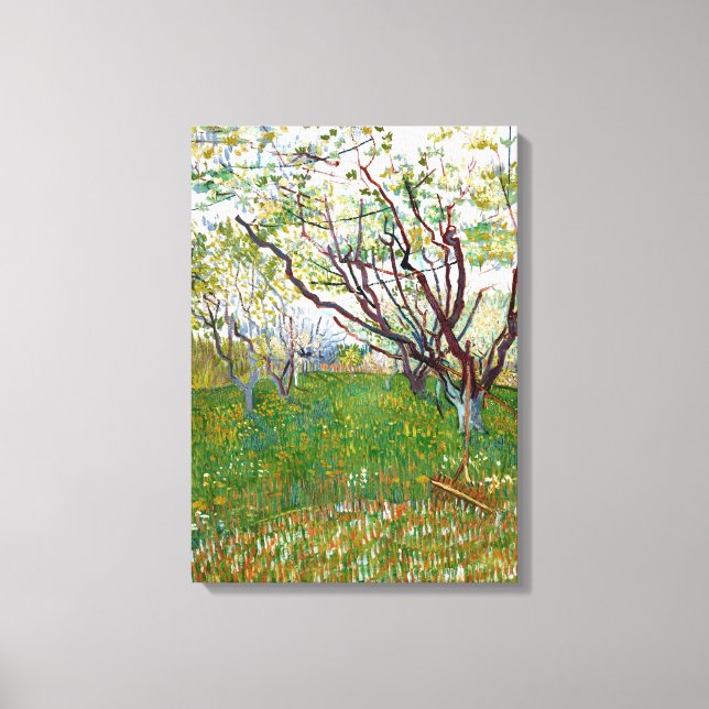 Vincent van Gogh Flowering Orchard Canvas Print (Front)
