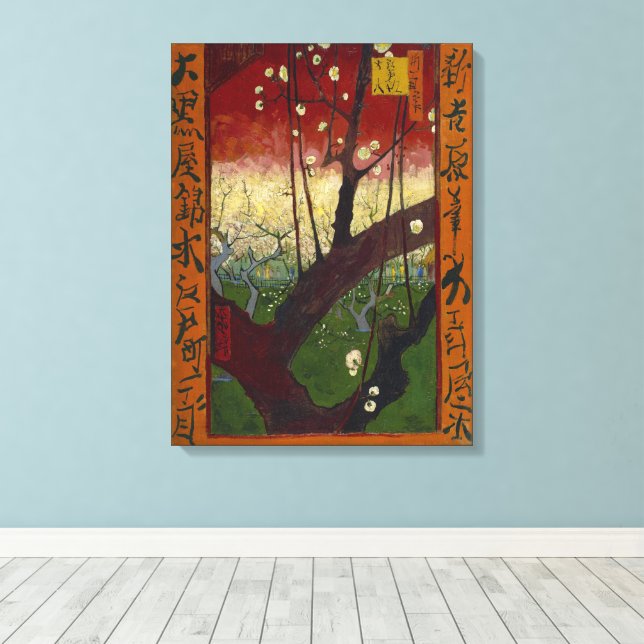 Vincent Van Gogh - Flowering Plum Tree Canvas Print (Insitu(Wood Floor))