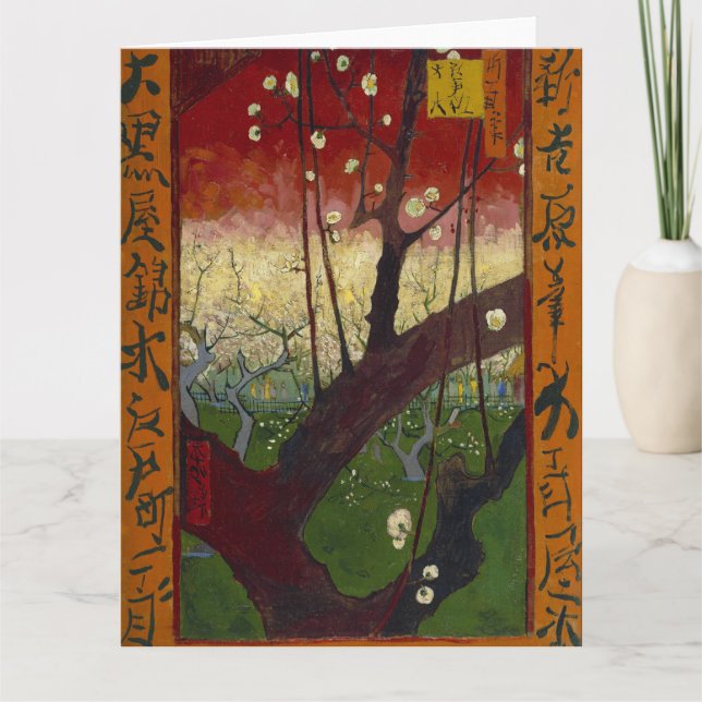 Vincent Van Gogh - Flowering Plum Tree Card (Front)