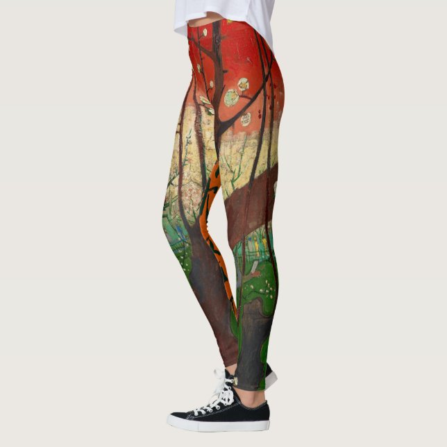 Vincent van Gogh - Flowering Plum Tree Leggings (Left)