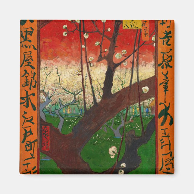 Vincent van Gogh - Flowering Plum Tree Magnet (Front)