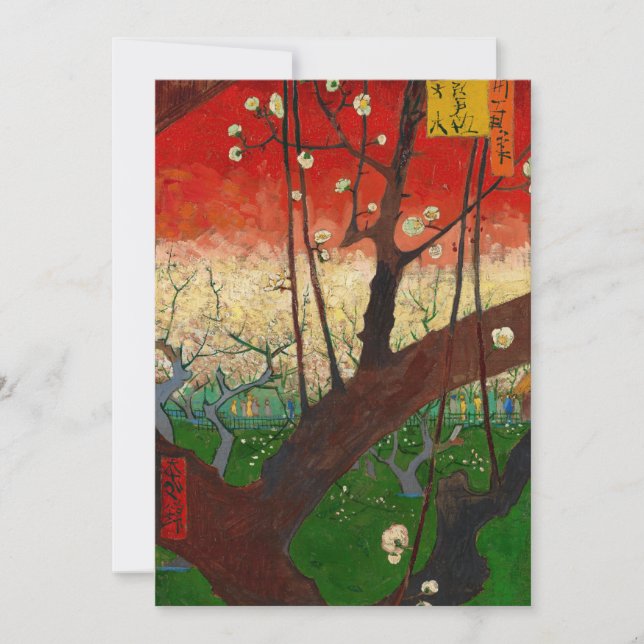 Vincent van Gogh - Flowering Plum Tree Thank You Card (Front)