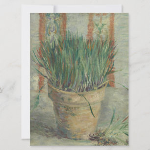 Vincent van Gogh - Flowerpot with Garlic Chives. Holiday Card