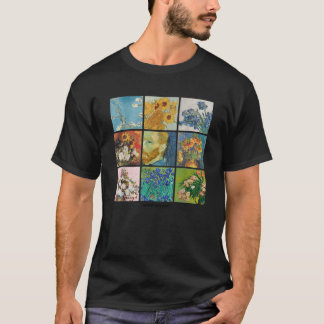 Vincent Van Gogh Flowers Grid Post Impressionism A T-Shirt