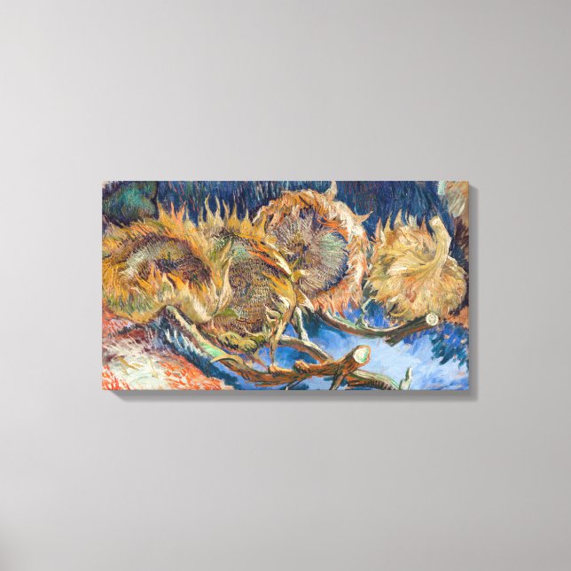 Vincent van Gogh - Four Cut Sunflowers Canvas Print (Front)