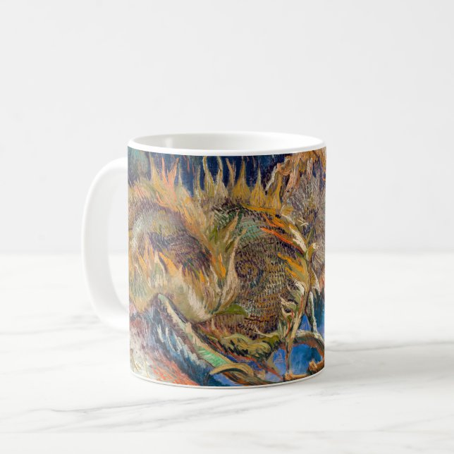 Vincent van Gogh - Four Cut Sunflowers Coffee Mug (Front Left)