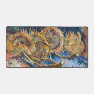 Vincent van Gogh - Four Cut Sunflowers Desk Mat