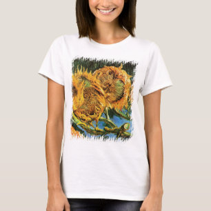 Vincent Van Gogh - Four Cut Sunflowers Fine Art T-Shirt