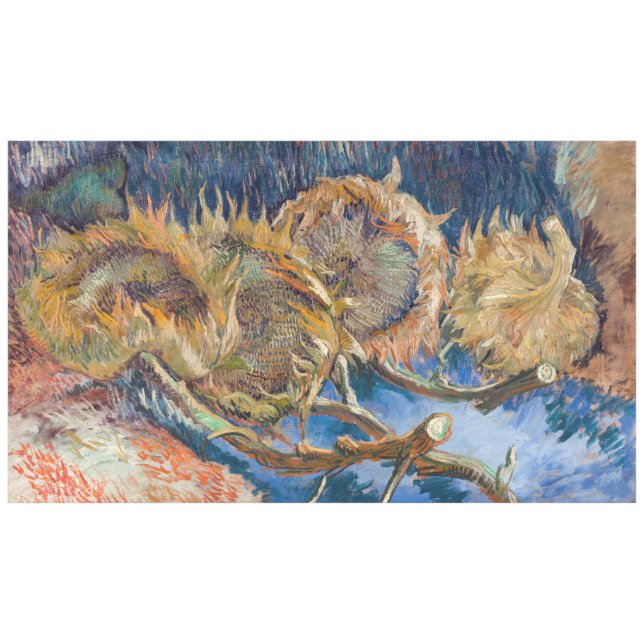 Vincent van Gogh - Four Cut Sunflowers Tablecloth (Front (Horizontal))