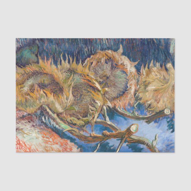 Vincent van Gogh - Four Cut Sunflowers Tissue Paper (Front)
