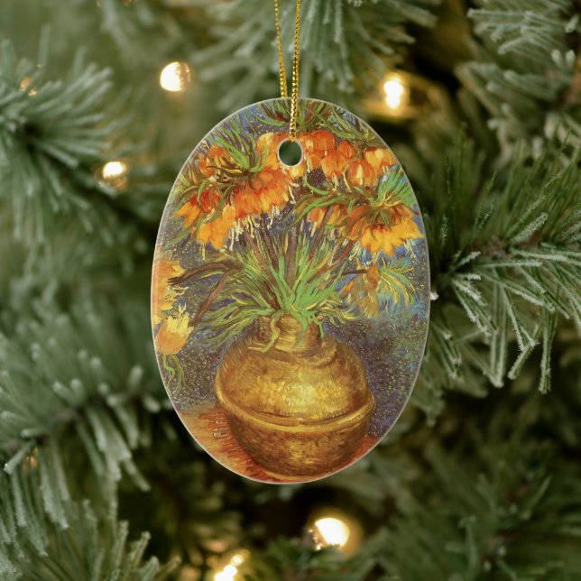 Vincent van Gogh - Fritillaries in a Copper Vase Ceramic Tree Decoration (Tree)