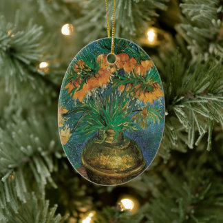 Vincent van Gogh - Fritillaries in a Copper Vase Ceramic Tree Decoration