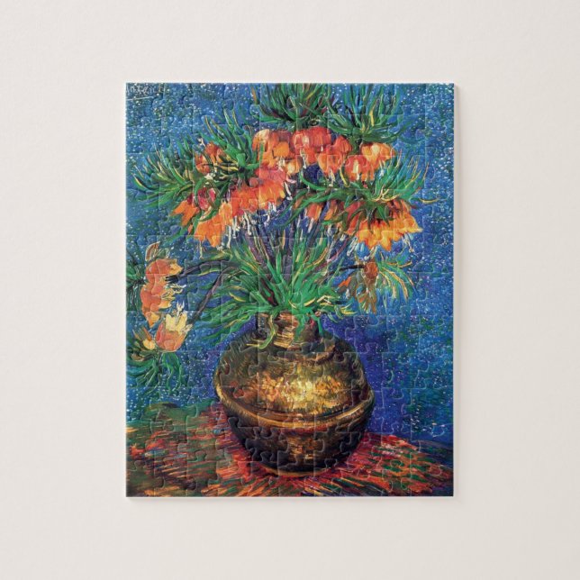Vincent Van Gogh - Fritillaries In A Copper Vase Jigsaw Puzzle (Vertical)