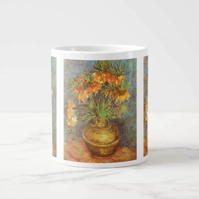 Vincent van Gogh - Fritillaries in a Copper Vase Large Coffee Mug (Front)