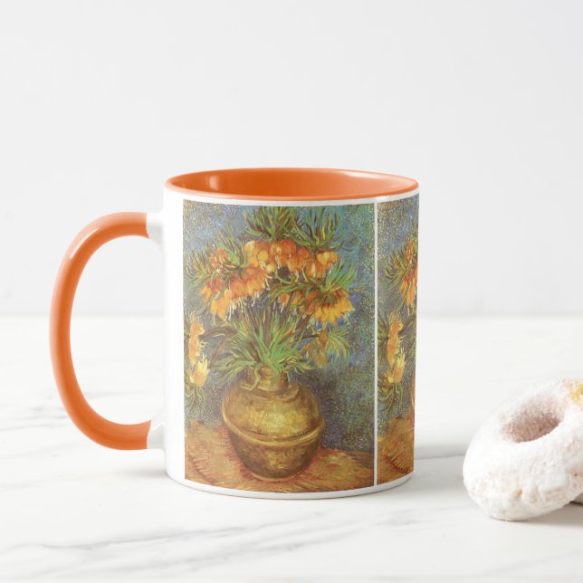 Vincent van Gogh - Fritillaries in a Copper Vase Mug (With Donut)