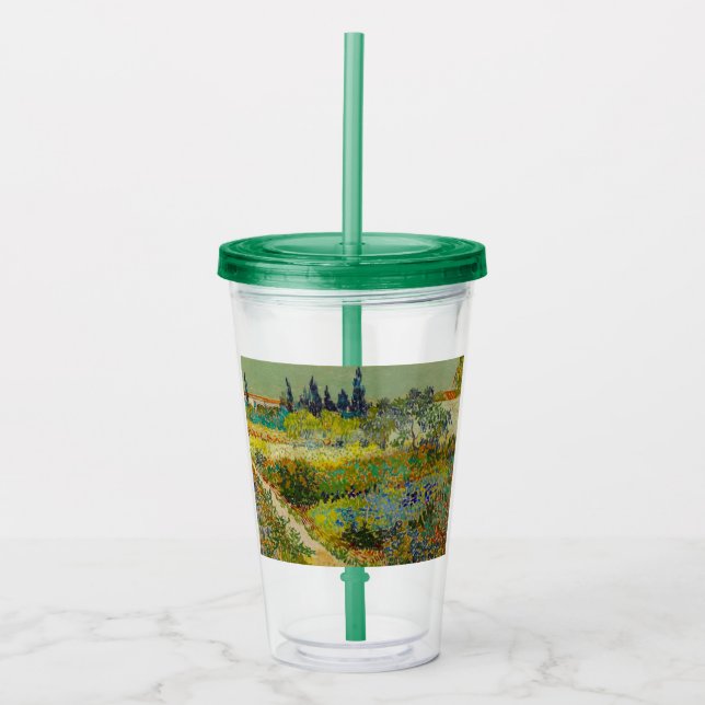 Vincent Van Gogh Garden at Arles Acrylic Tumbler (Front)