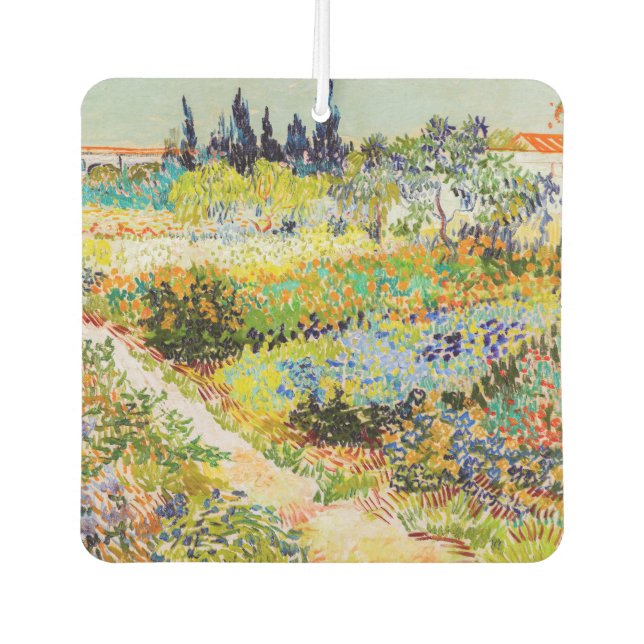 Vincent van Gogh - Garden at Arles Car Air Freshener (Front)