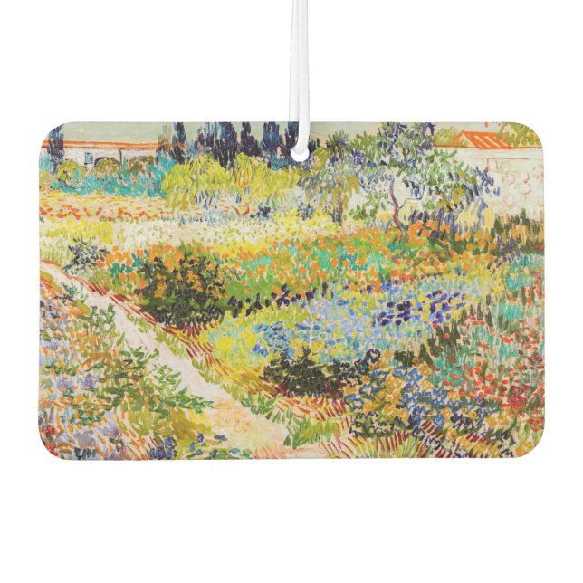 Vincent van Gogh - Garden at Arles Car Air Freshener (Front)