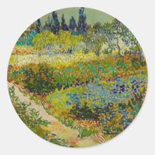 Vincent Van Gogh Garden at Arles Classic Round Sticker