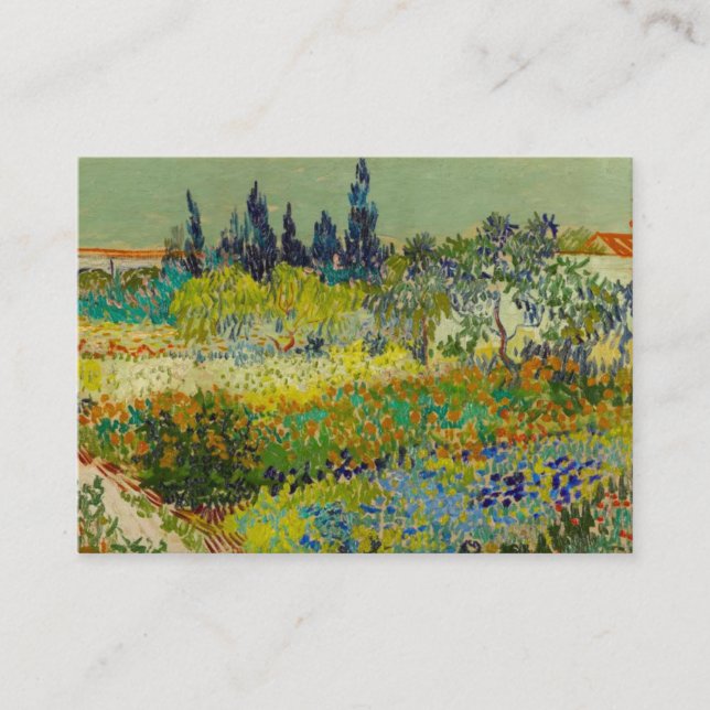Vincent Van Gogh Garden at Arles Enclosure Card (Front)