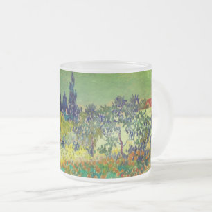 Vincent Van Gogh Garden at Arles Frosted Glass Coffee Mug