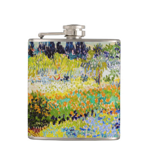 Vincent van Gogh - Garden at Arles Hip Flask