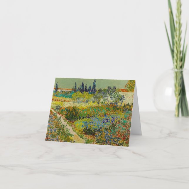 Vincent Van Gogh Garden at Arles Invitation (Front)