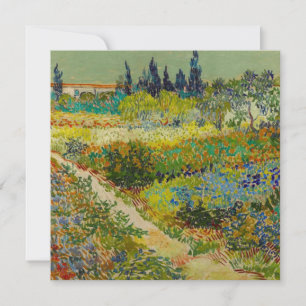 Vincent Van Gogh Garden at Arles Invitation