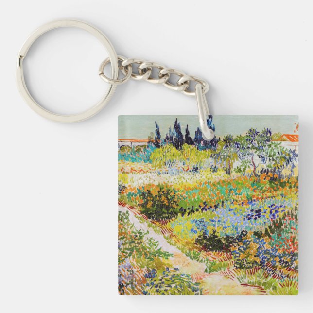Vincent van Gogh - Garden at Arles Key Ring (Front)