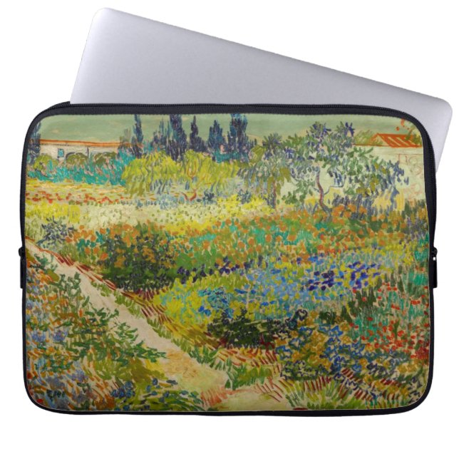 Vincent Van Gogh Garden at Arles Laptop Sleeve (Front)