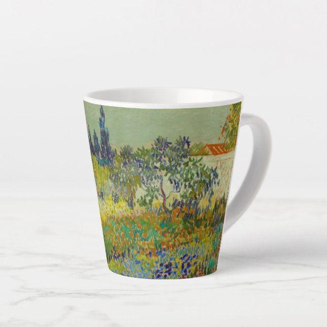 Vincent Van Gogh Garden at Arles Latte Mug (Right Angle)