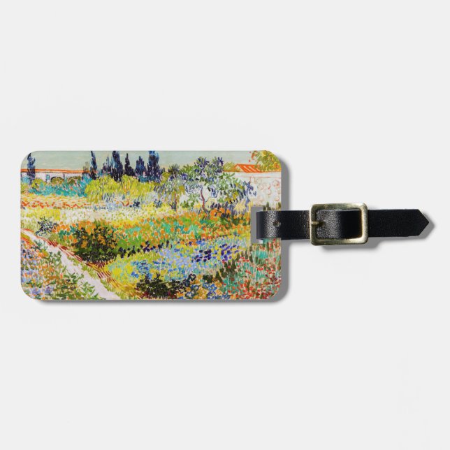 Vincent van Gogh - Garden at Arles Luggage Tag (Front Horizontal)