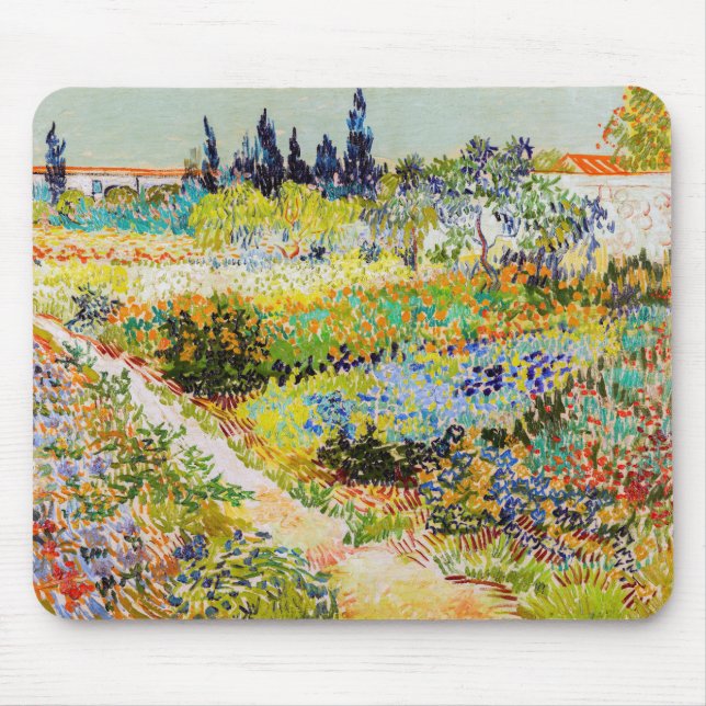 Vincent van Gogh - Garden at Arles Mouse Mat (Front)