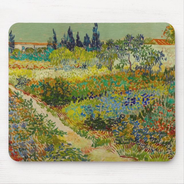 Vincent Van Gogh Garden at Arles Mouse Mat (Front)
