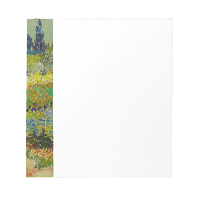Vincent Van Gogh Garden at Arles Notepad (Front)