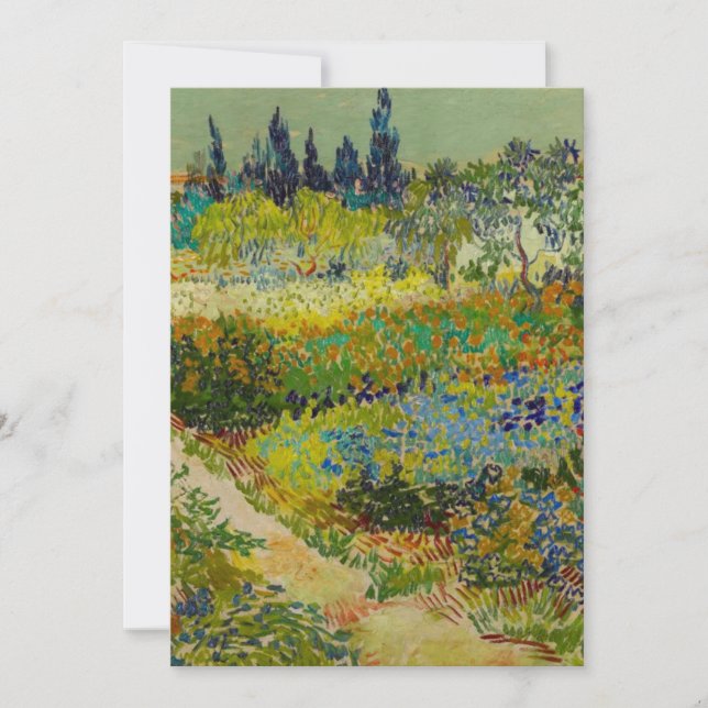 Vincent Van Gogh Garden at Arles Save The Date (Front)