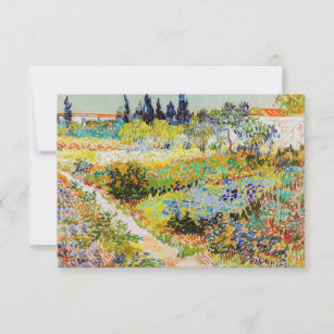 Vincent van Gogh - Garden at Arles Thank You Card