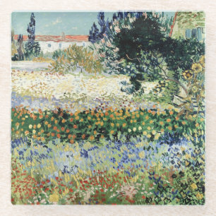 Vincent van Gogh   Garden in Bloom, Arles, 1888 Glass Coaster