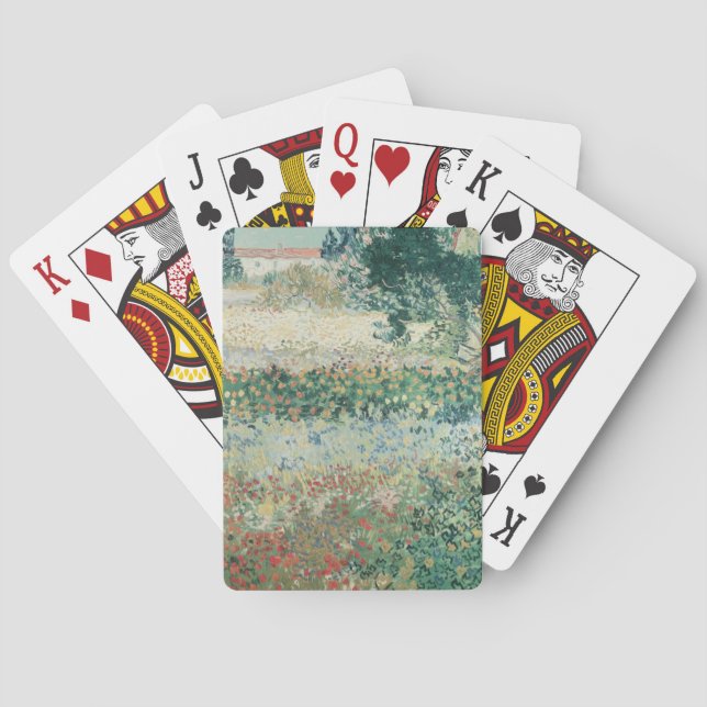 Vincent van Gogh | Garden in Bloom, Arles, 1888 Playing Cards (Back)