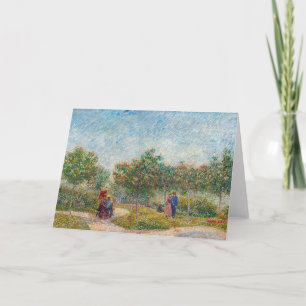 Vincent van Gogh - Garden in Montmarte with Lovers Card