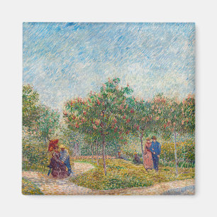 Vincent van Gogh - Garden in Montmarte with Lovers Magnet